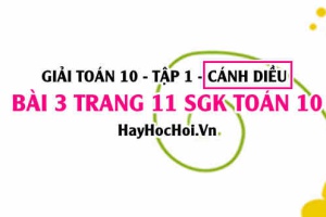 Giải bài 3 trang 11 Toán 10 tập 1 SGK Cánh Diều